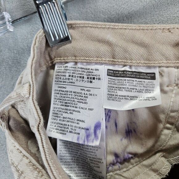 Levis Legging Womens Sz 27 Tan Aztec Geometric Print Straight Leg Jegging Pants - Picture 3 of 13